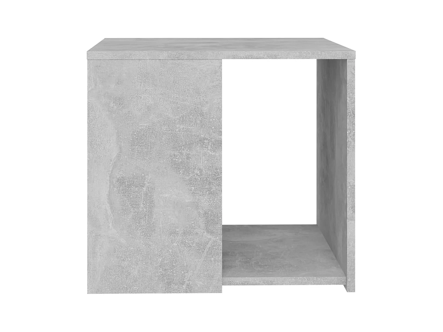 Betongrijze bijzettafel 50x50x45 cm bewerkt hout