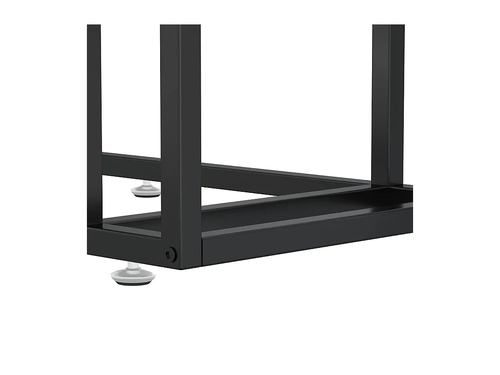 Table d'appoint ordinateur Marbre blanc 50x35x65cm Verre trempé