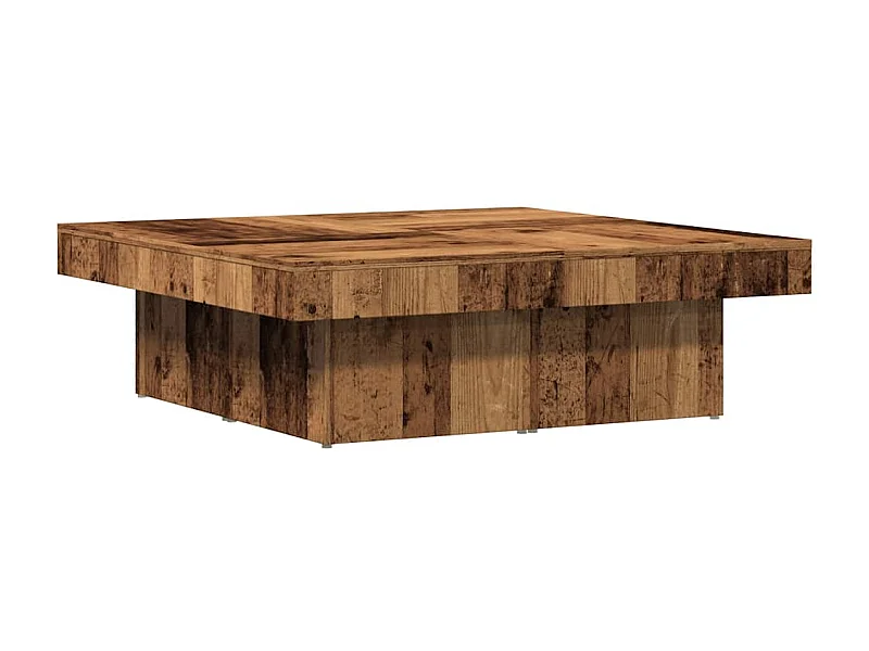 Salontafel oud hout 90x90x28 cm bewerkt hout