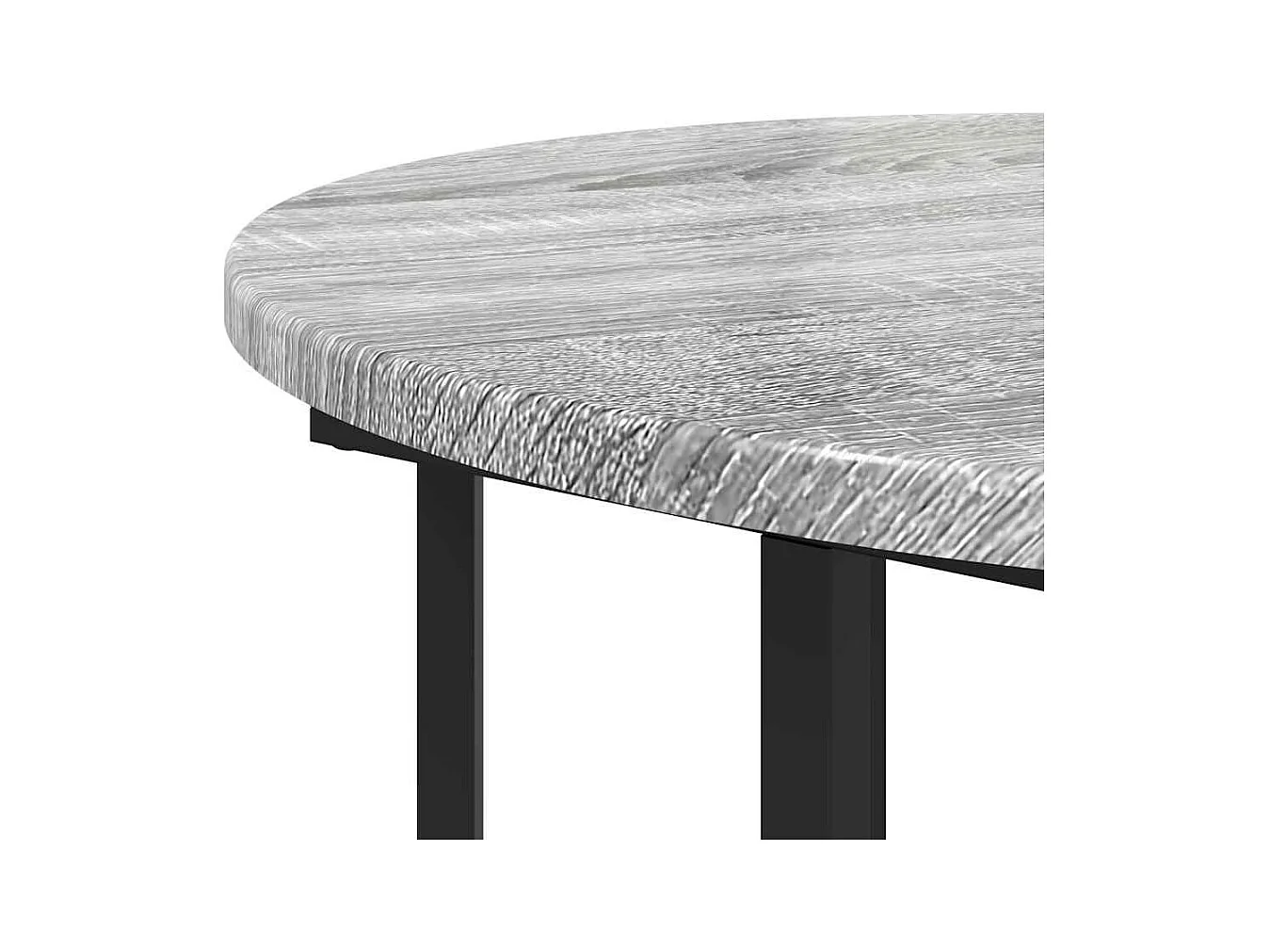 Set di tavolini laterali da 2 pezzi in grigio Sonoma e nero