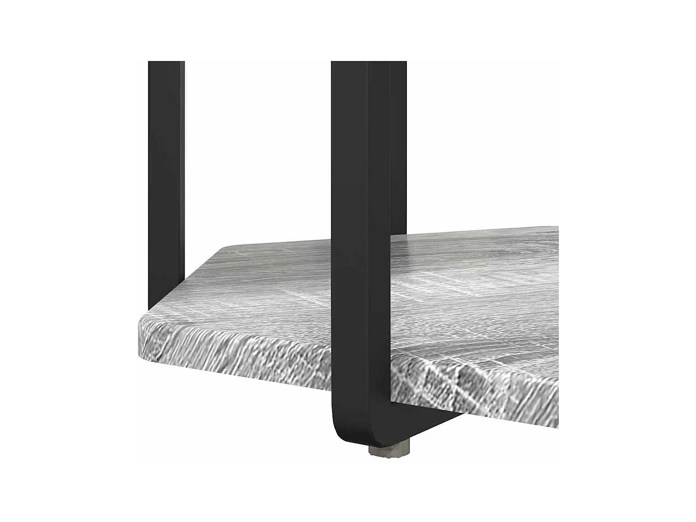 Set di tavolini laterali da 2 pezzi in grigio Sonoma e nero