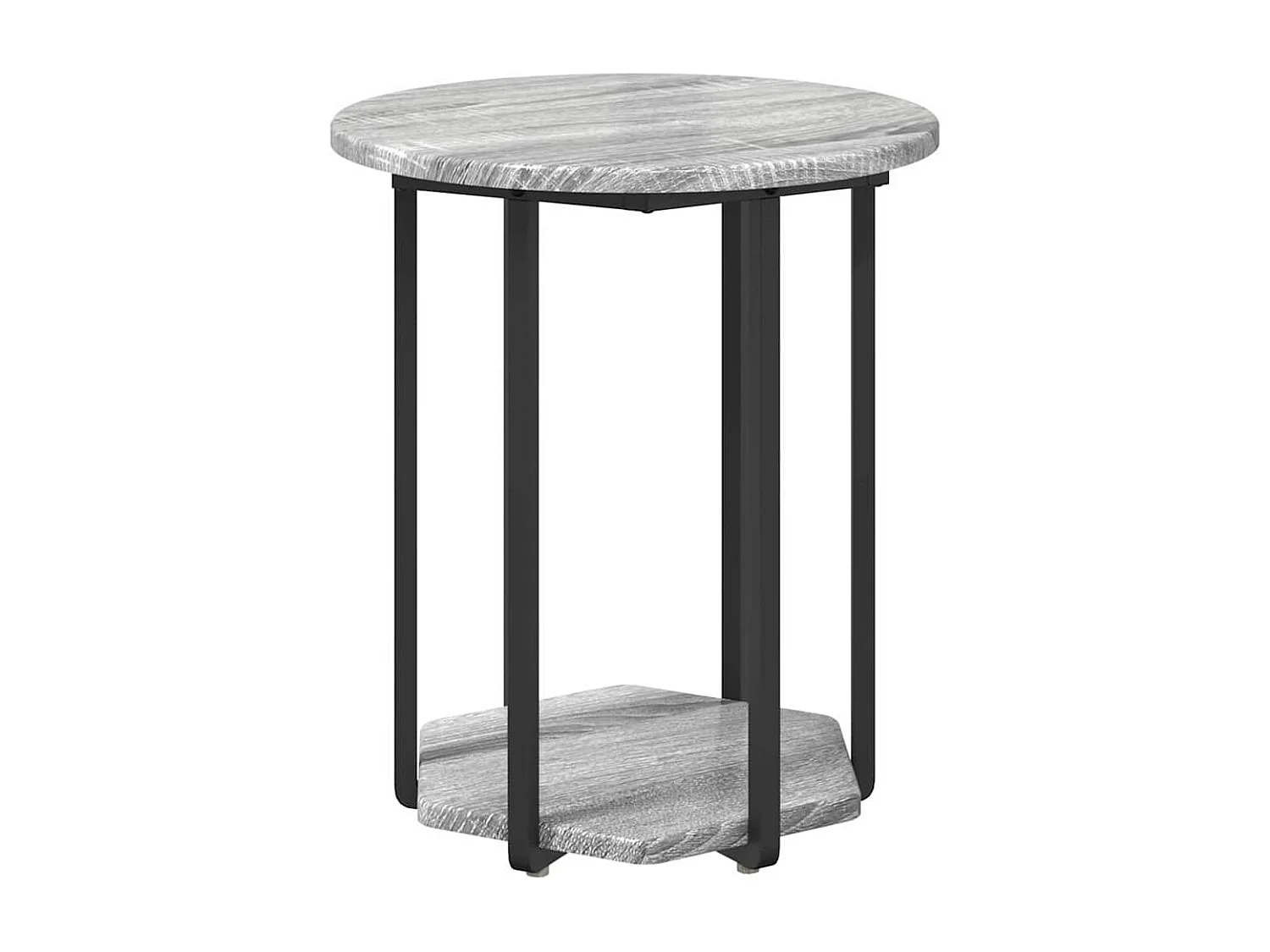 Juego de mesa auxiliar de 2 piezas en gris Sonoma y negro