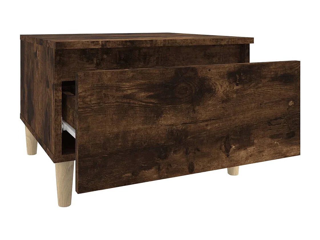 Mesa auxiliar de roble ahumado 50x46x35 cm Madera de ingeniería