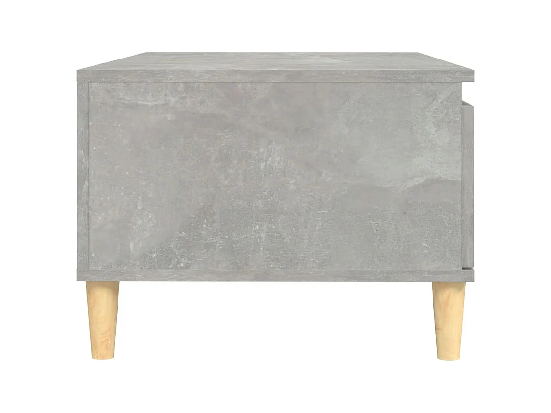 Betongrijze salontafel 90x50x36,5 cm bewerkt hout