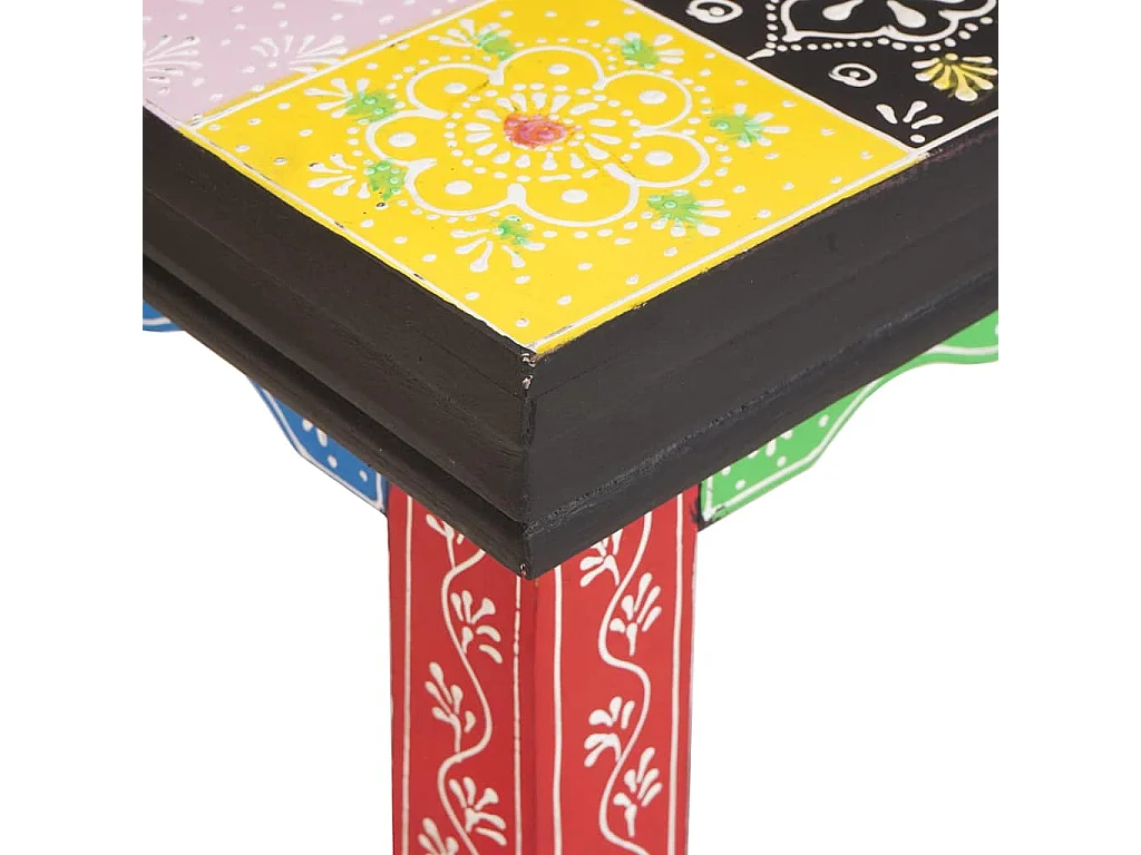 Tavolino impilabile marrone 50 x 50 x 50 cm in legno massello di mango