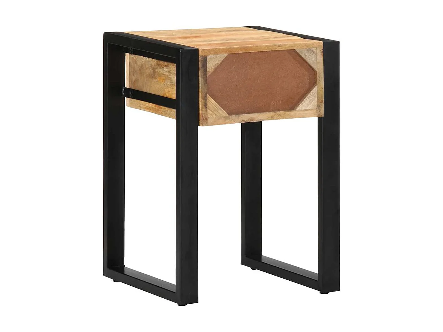 Table d'appoint 35x35x50 cm bois massif de manguier brut