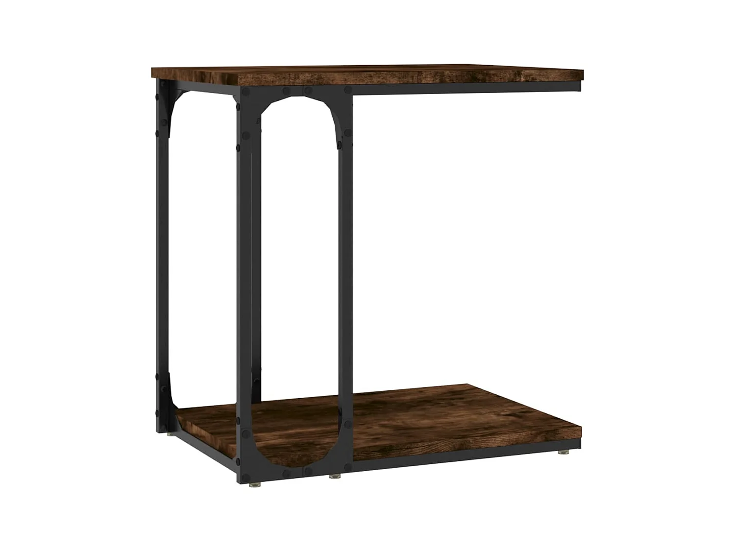 Gerookte Eiken Bijzettafel 50x35x52 cm Bewerkt Hout