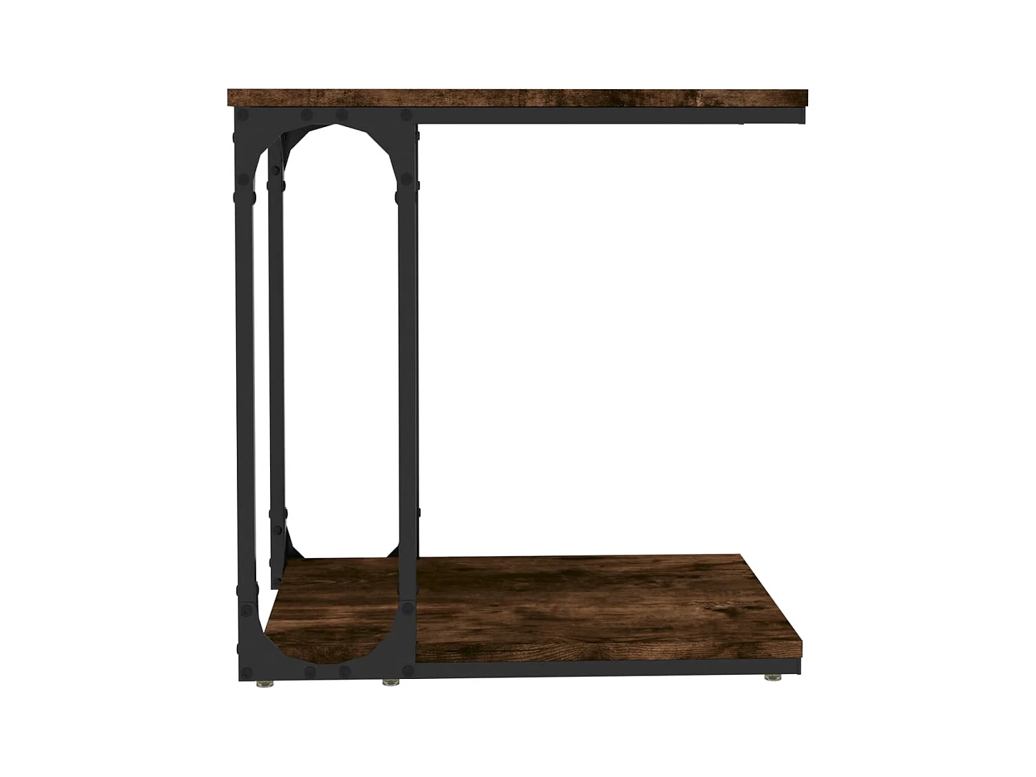 Gerookte Eiken Bijzettafel 50x35x52 cm Bewerkt Hout