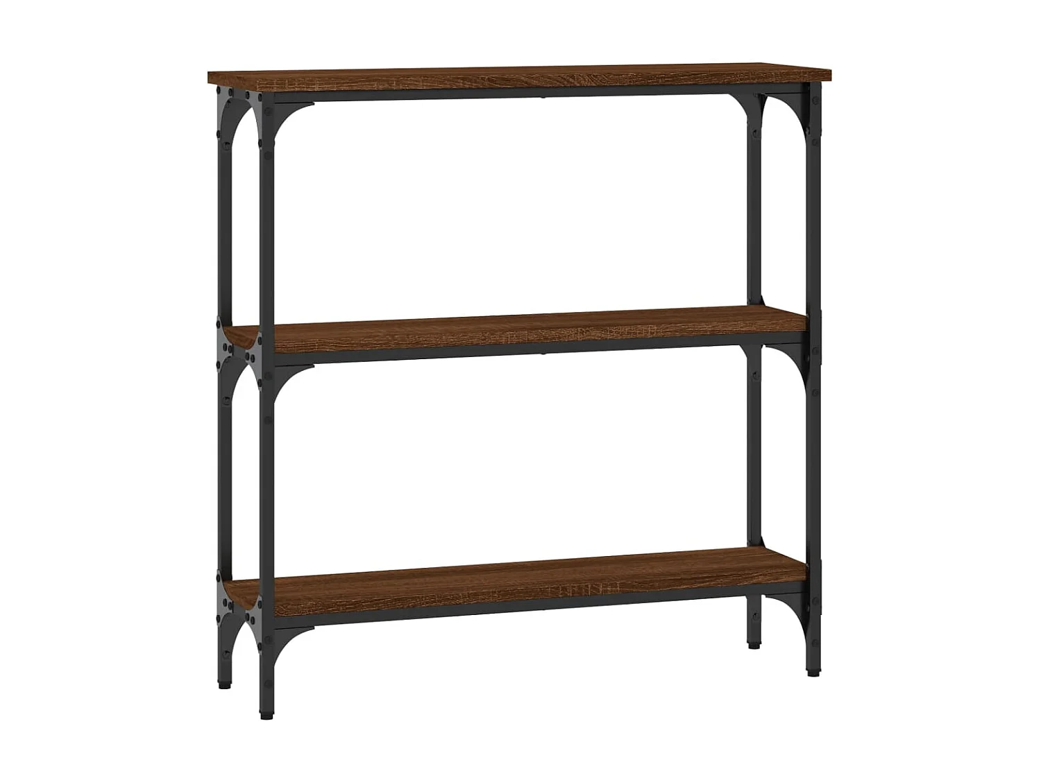 Tavolo consolle rovere marrone 75x22,5x75 cm legno ingegnerizzato