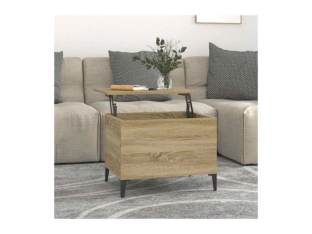 Table basse Chêne sonoma 60x44,5x45 cm Bois d'ingénierie