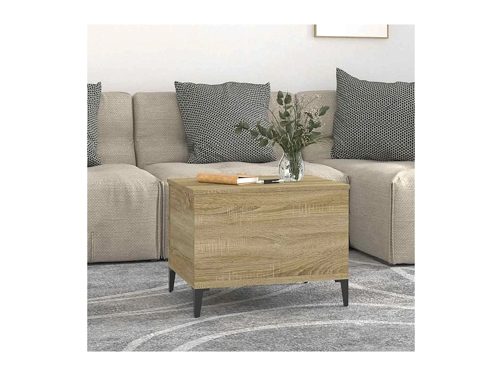 Table basse Chêne sonoma 60x44,5x45 cm Bois d'ingénierie