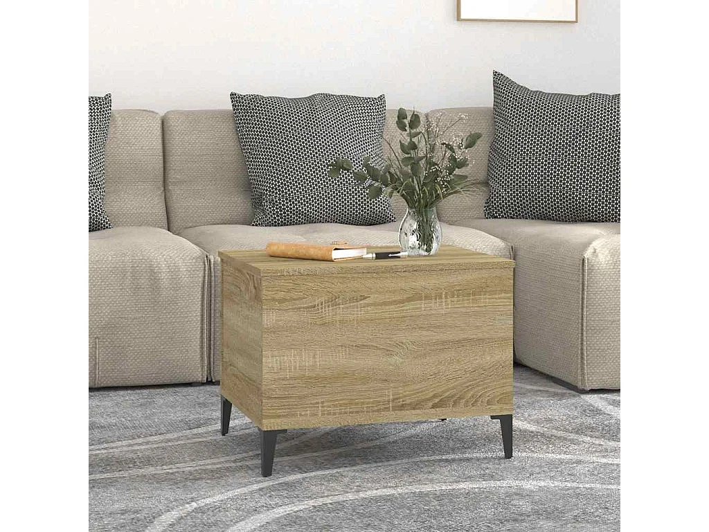 Table basse Chêne sonoma 60x44,5x45 cm Bois d'ingénierie
