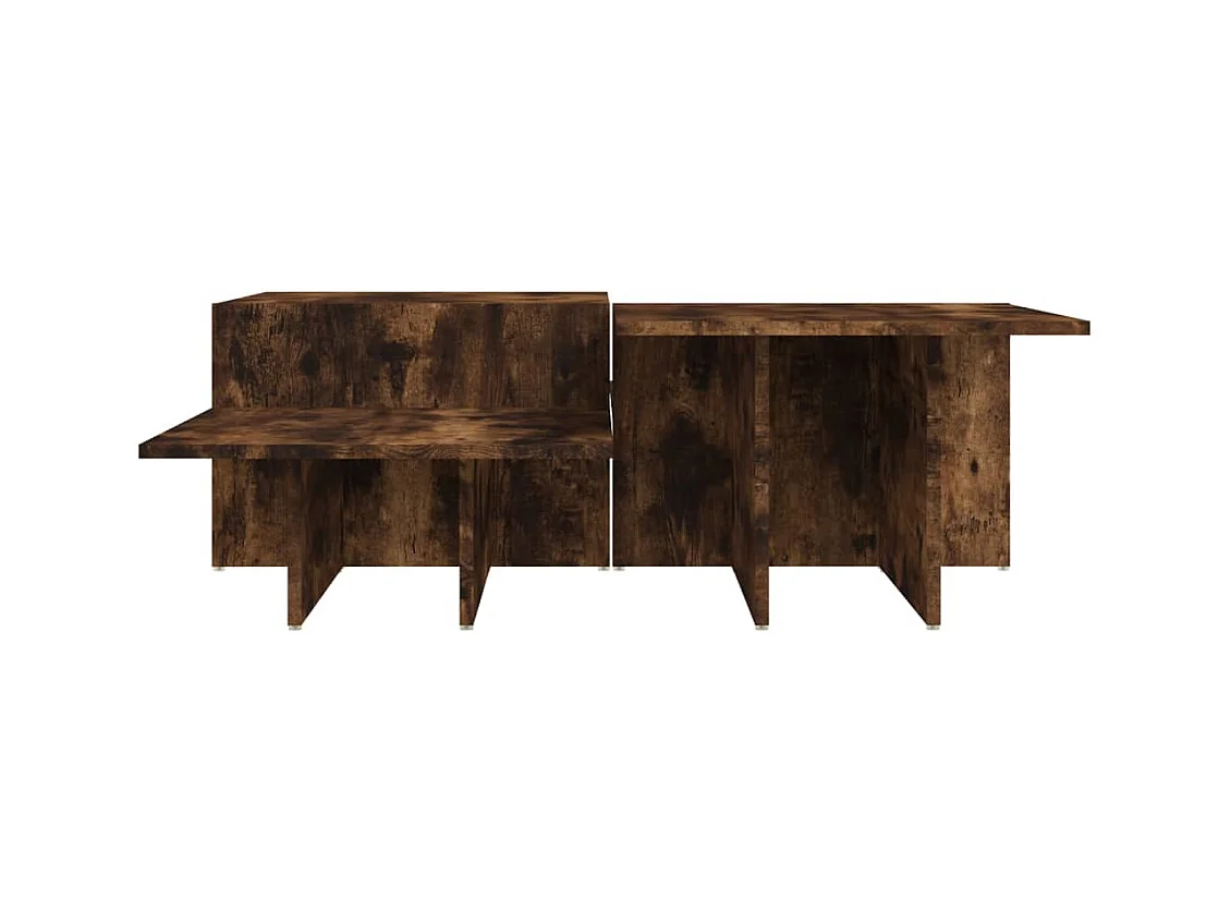 Salontafels 2 stuks Gerookt eikenhout Technisch hout