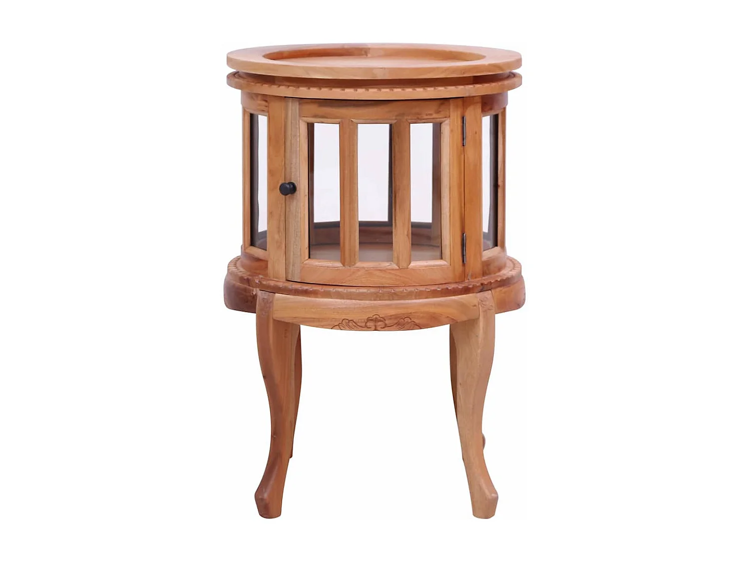 Vetrina naturale 50x50x76 cm in legno massello di mogano