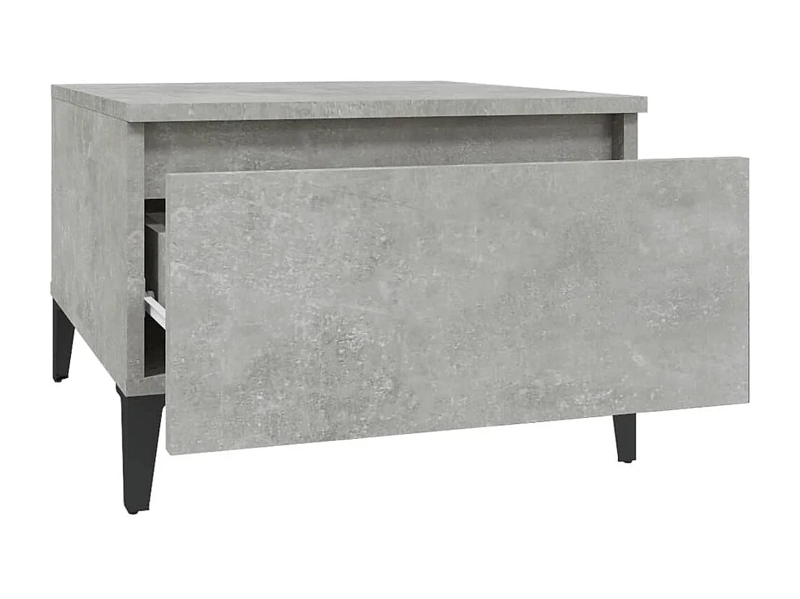 Tables d'appoint 2 pcs Gris béton 50x46x35 cm Bois d'ingénierie