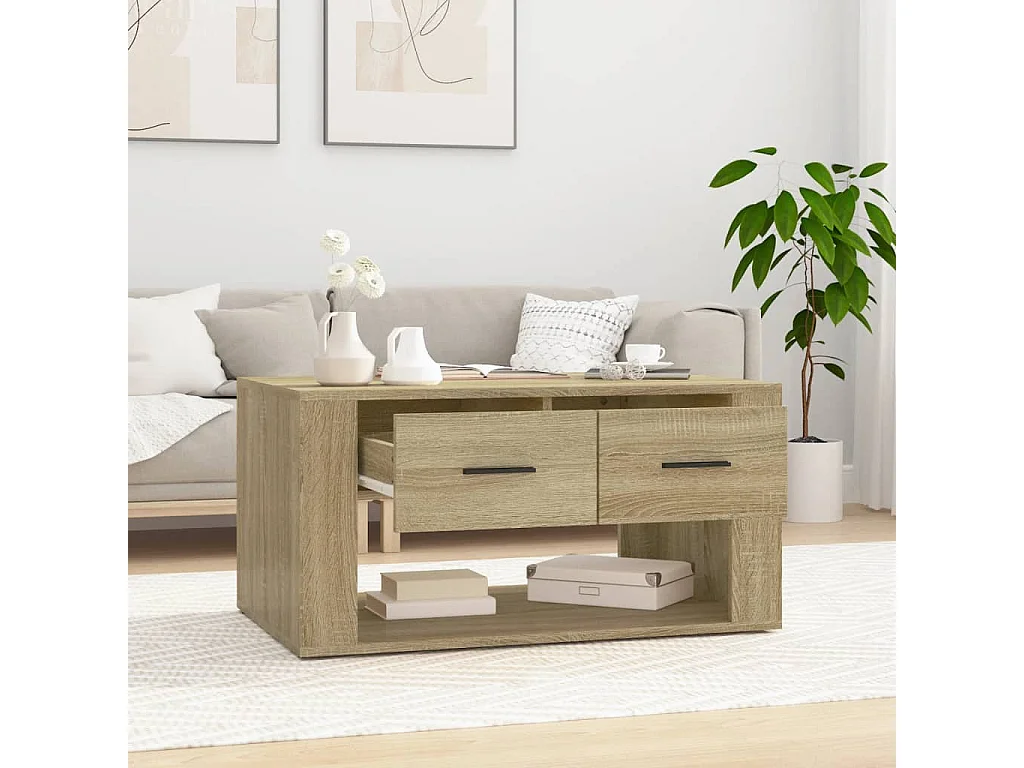 Table basse Chêne sonoma 80x50x40 cm Bois d'ingénierie