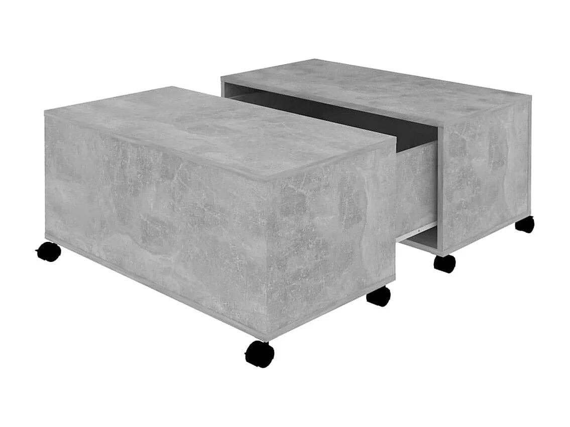 Tavolino da caffè grigio cemento 75x75x38 cm in legno ingegnerizzato