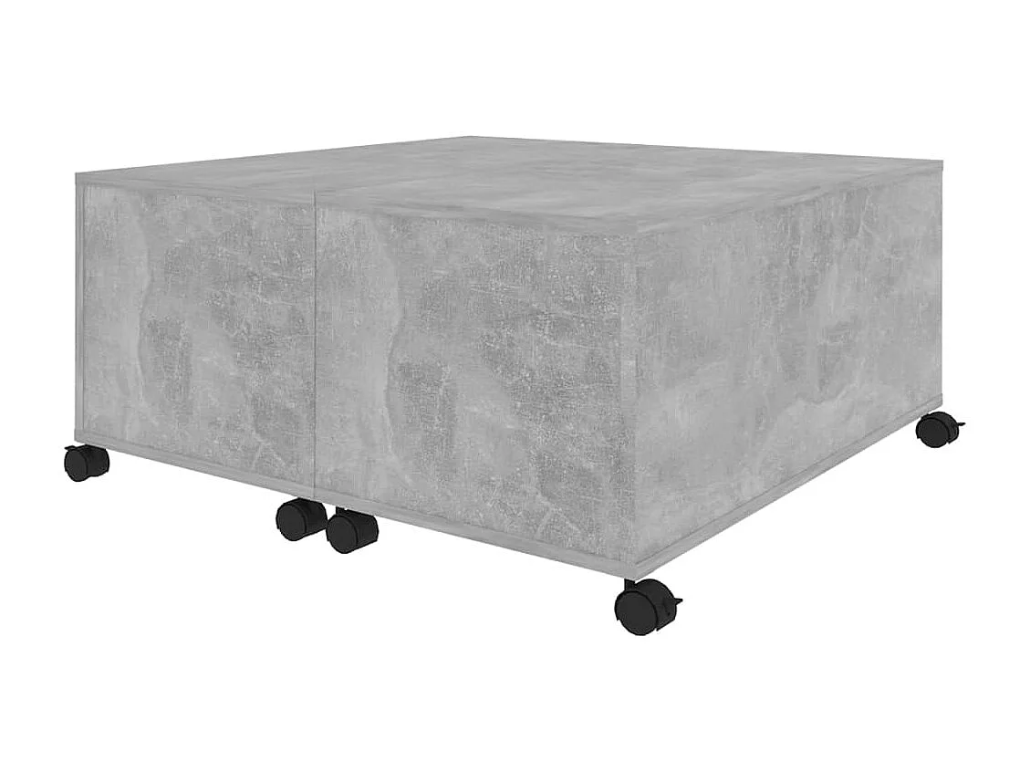 Tavolino da caffè grigio cemento 75x75x38 cm in legno ingegnerizzato