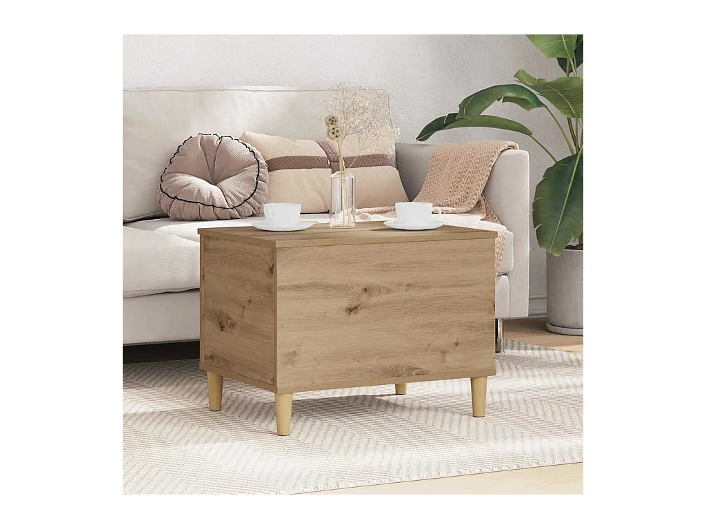 Comodino in rovere fatto a mano 60 x 44,5 x 45 cm