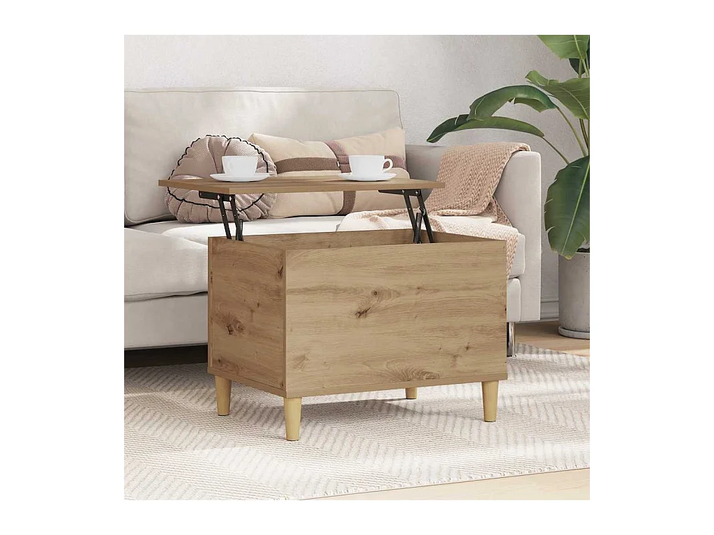 Comodino in rovere fatto a mano 60 x 44,5 x 45 cm