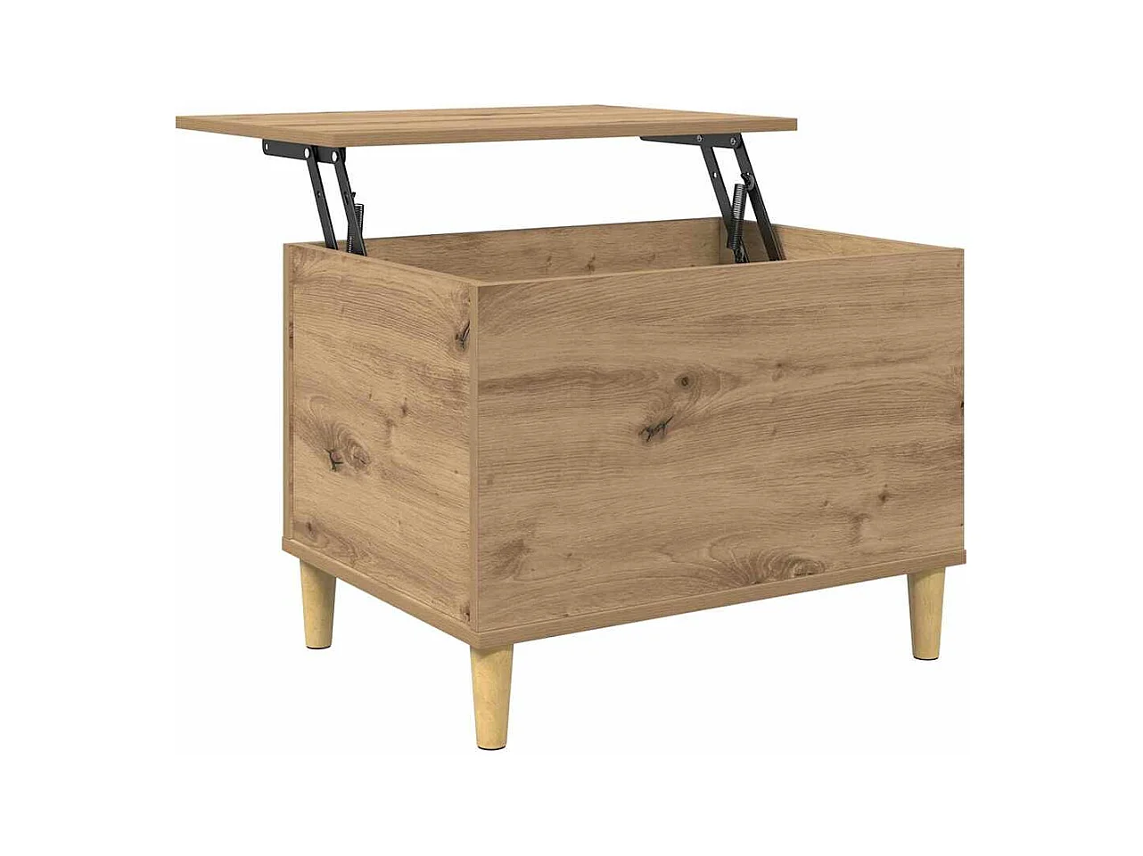 Comodino in rovere fatto a mano 60 x 44,5 x 45 cm