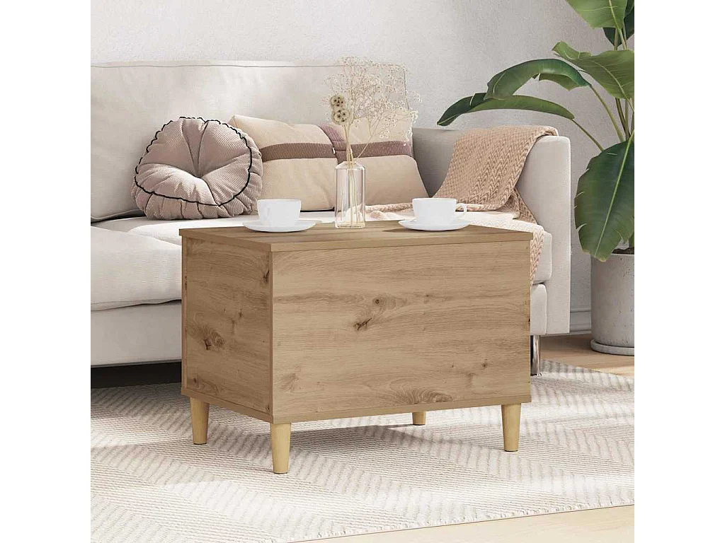 Handgemaakt eikenhouten nachtkastje 60 x 44,5 x 45 cm