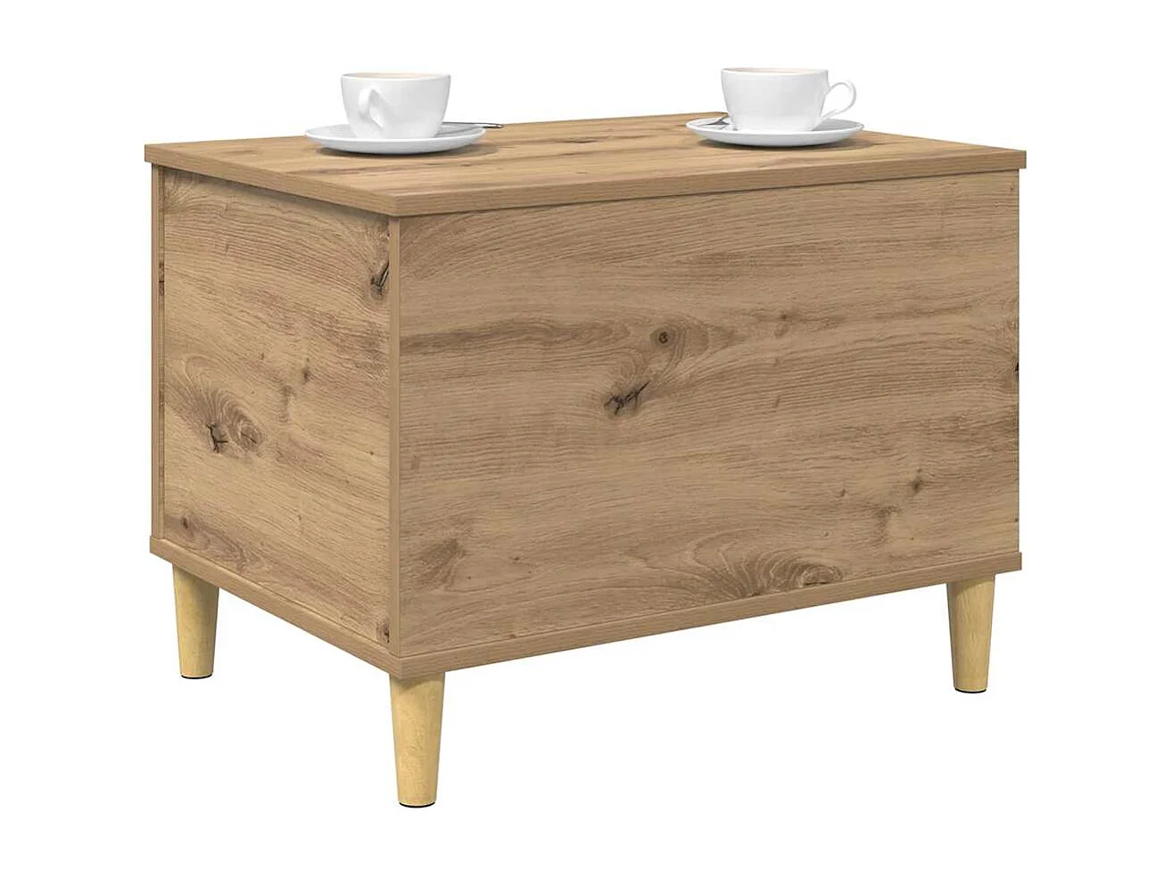 Handgemaakt eikenhouten nachtkastje 60 x 44,5 x 45 cm