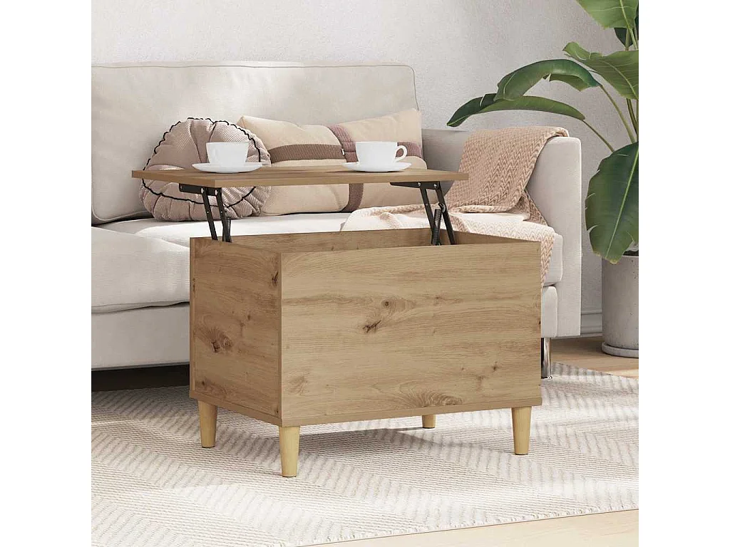 Handgemaakt eikenhouten nachtkastje 60 x 44,5 x 45 cm