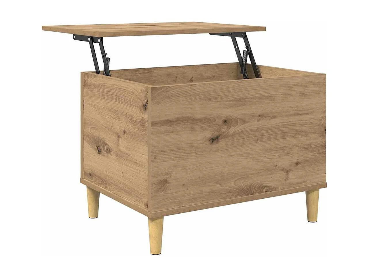 Handgemaakt eikenhouten nachtkastje 60 x 44,5 x 45 cm