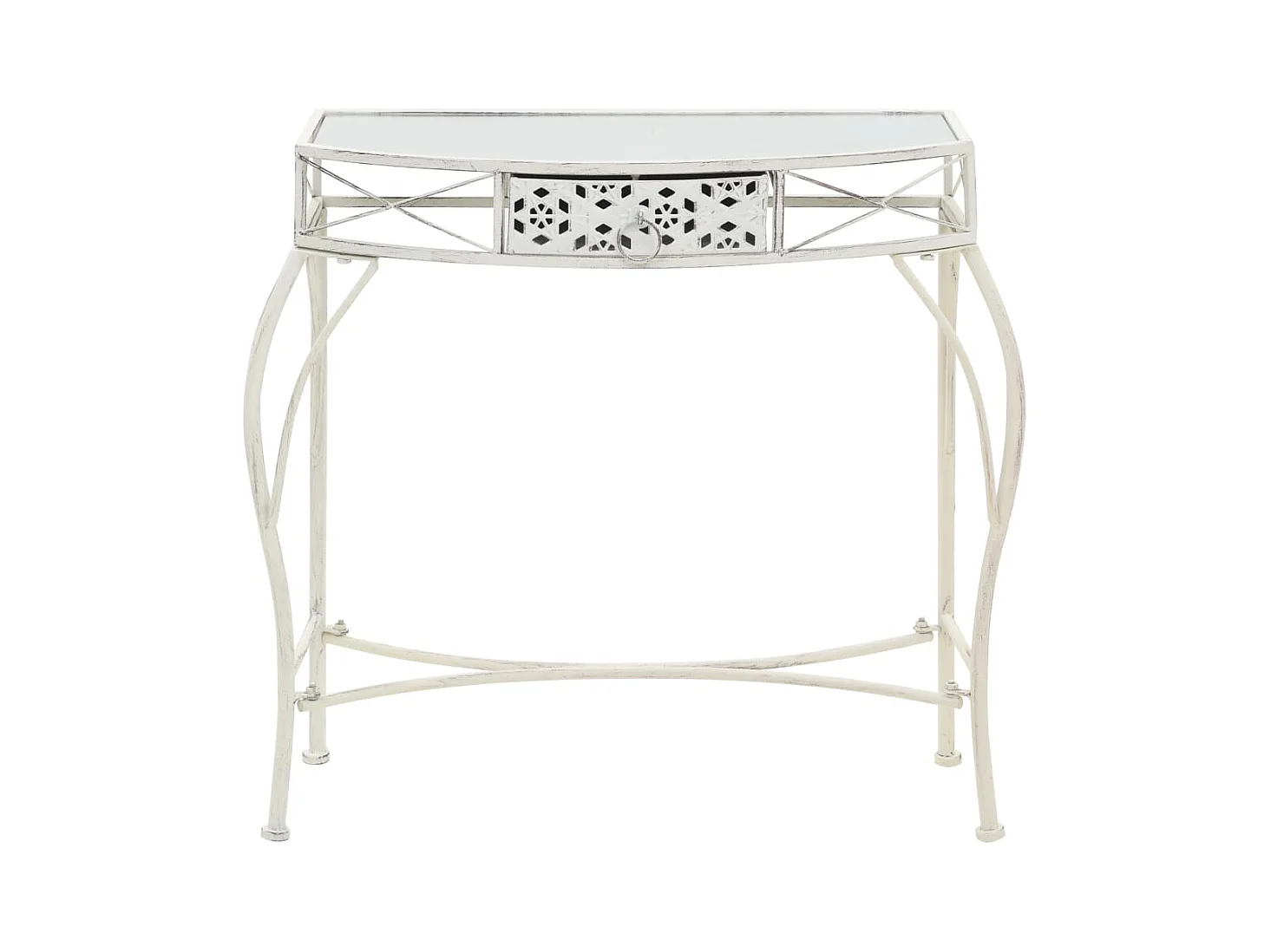 Table d'appoint Style français Métal 82 x 39 x 76 cm Blanc