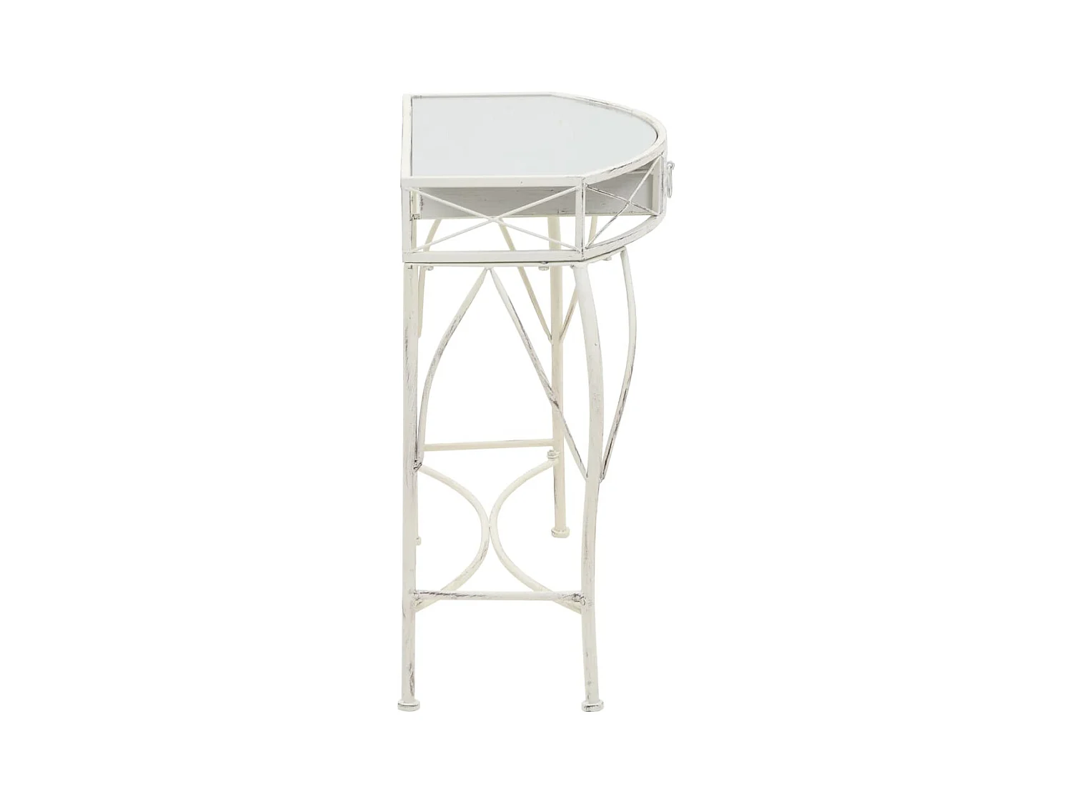 Table d'appoint Style français Métal 82 x 39 x 76 cm Blanc