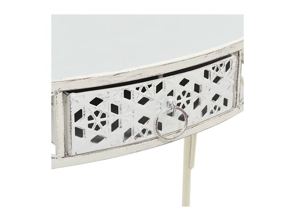 Table d'appoint Style français Métal 82 x 39 x 76 cm Blanc