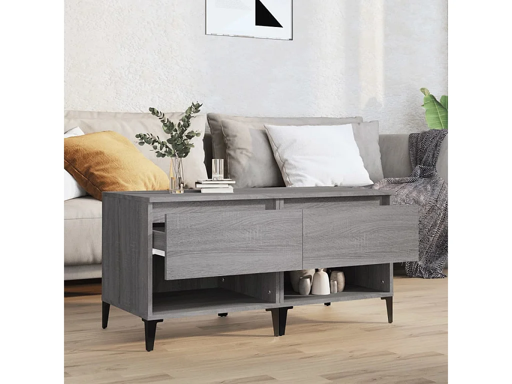 Tables d'appoint 2 pcs Sonoma gris 50x46x50 cm Bois ingénierie