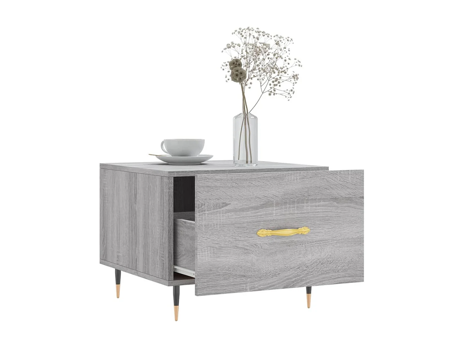 Table basse Sonoma gris 50x50x40 cm Bois d'ingénierie