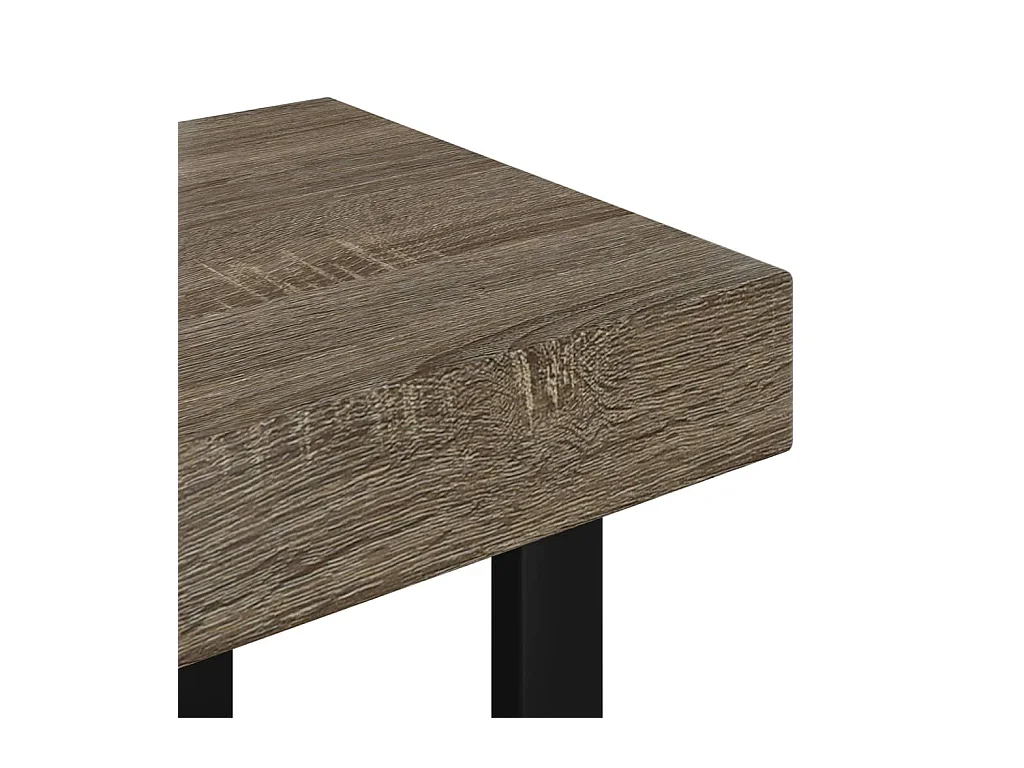 Salontafel Grijs en zwart 90x45x40 cm MDF en ijzer