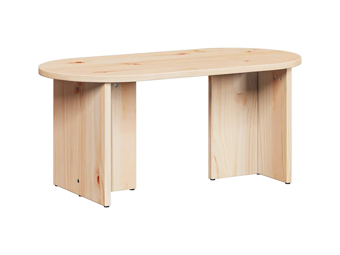 Natuurlijke salontafel 80 x 39,5 x 35 cm massief grenenhout