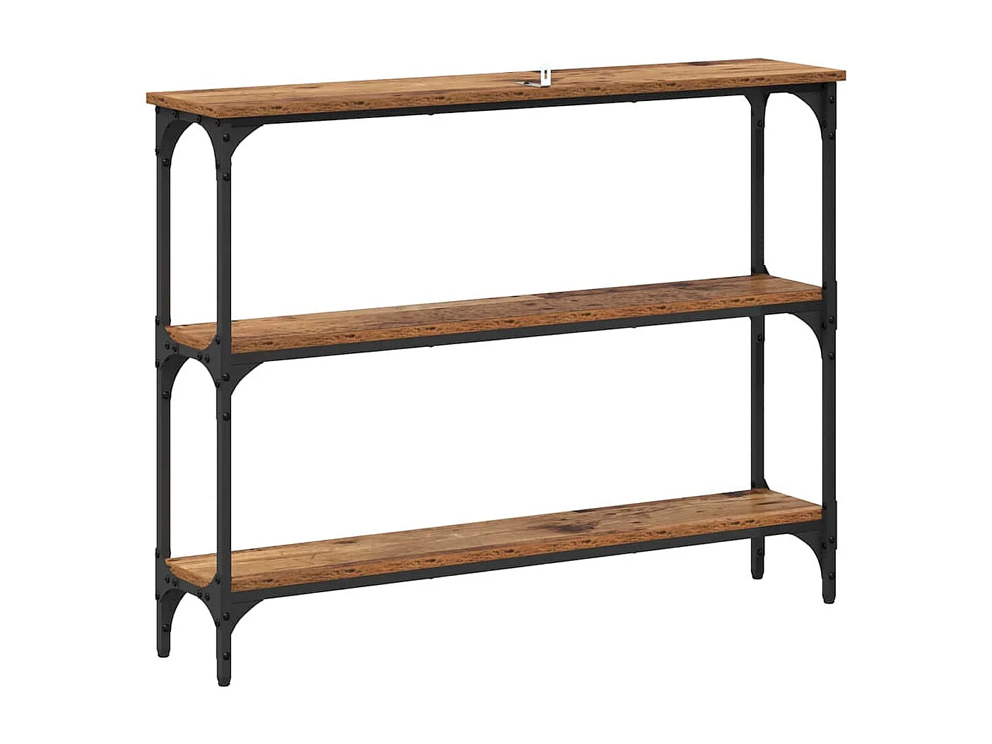 Table console avec étagère Bois ancien 100 x 22.5 x 75 cm