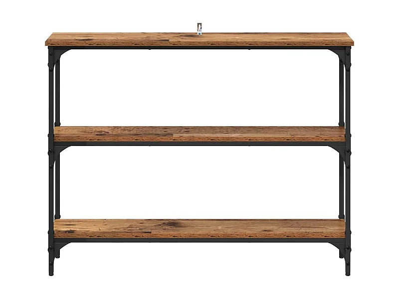 Table console avec étagère Bois ancien 100 x 22.5 x 75 cm