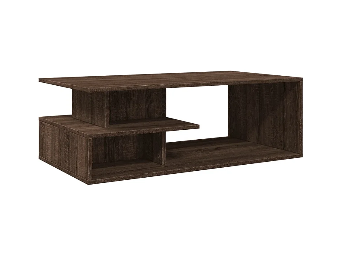 Table basse chêne marron 102x55x35 cm bois d'ingénierie