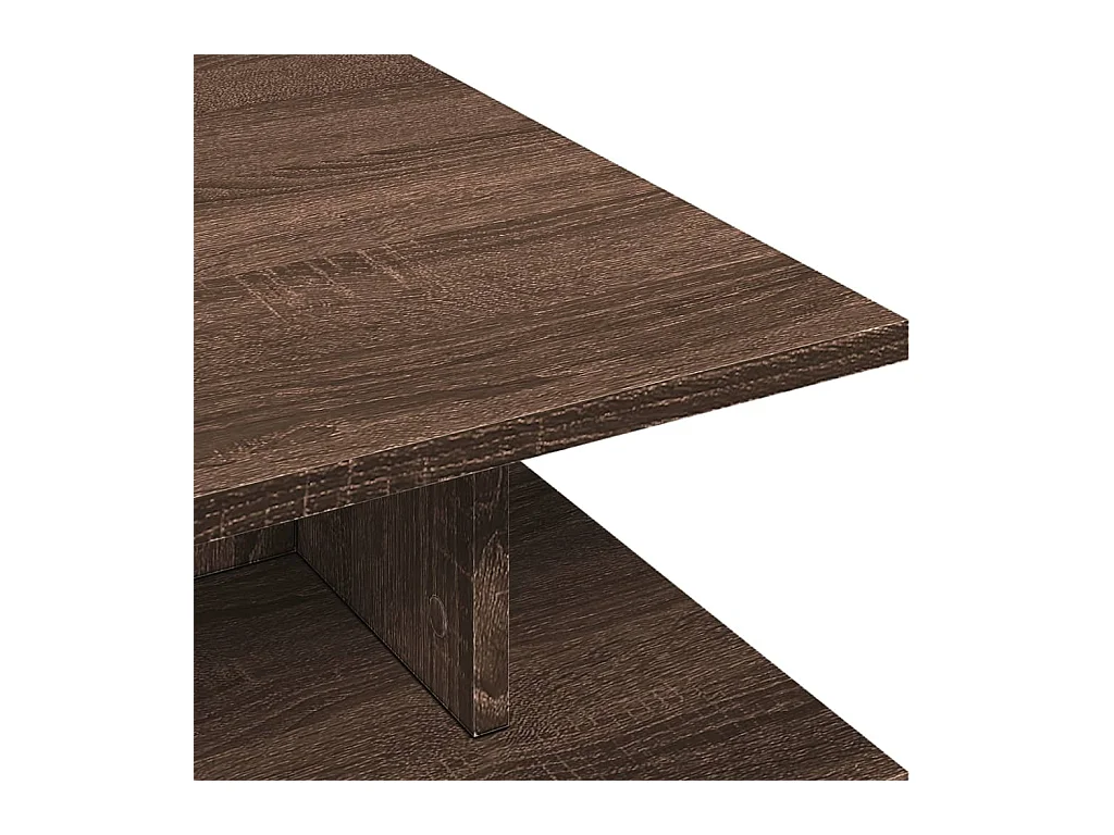 Table basse chêne marron 102x55x35 cm bois d'ingénierie