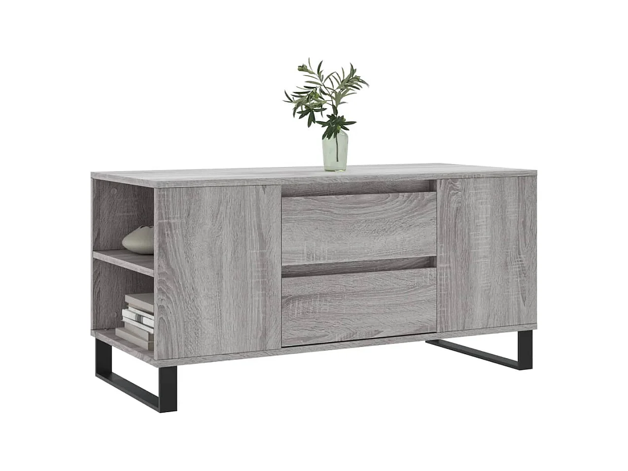 Sonoma salontafel grijs 102x44,5x50 cm bewerkt hout