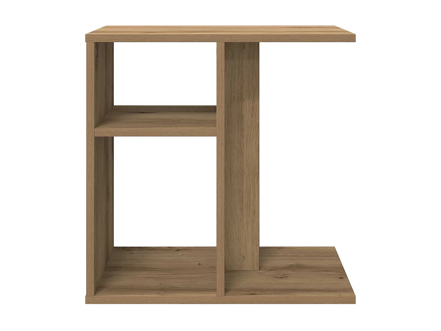 Handgemaakte eikenhouten bijzettafel 50x30x50 cm van bewerkt hout