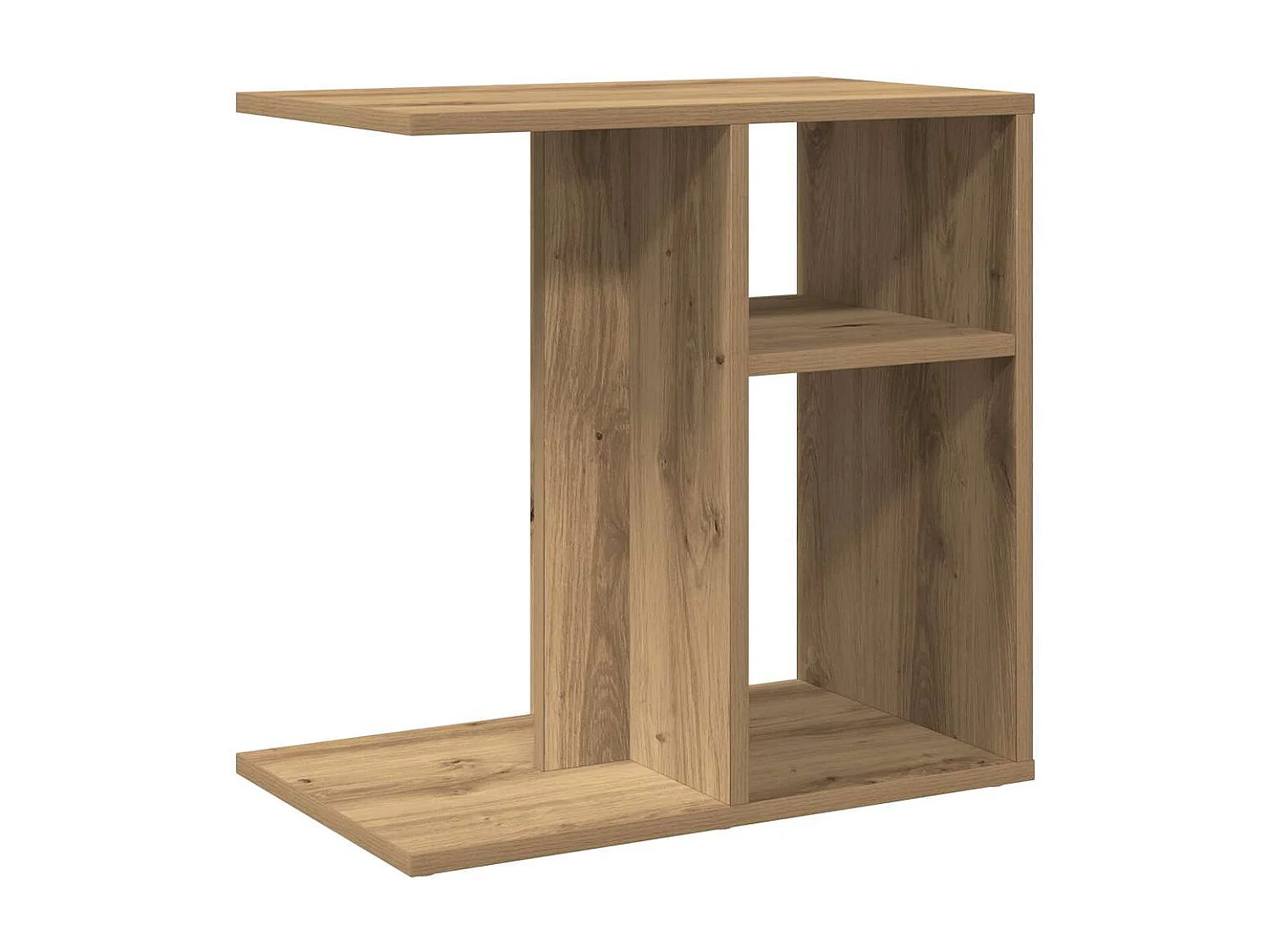 Handgemaakte eikenhouten bijzettafel 50x30x50 cm van bewerkt hout