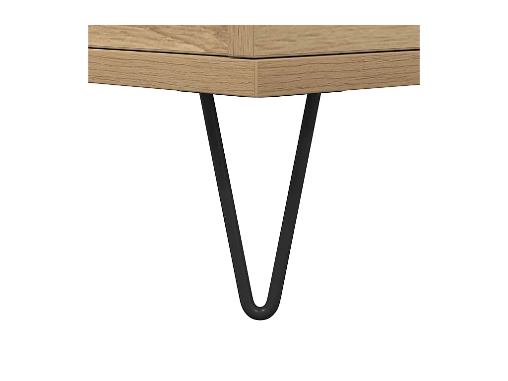 Table basse chêne artisanal 90 x 44.5 x 45 cm Bois d'ingénierie