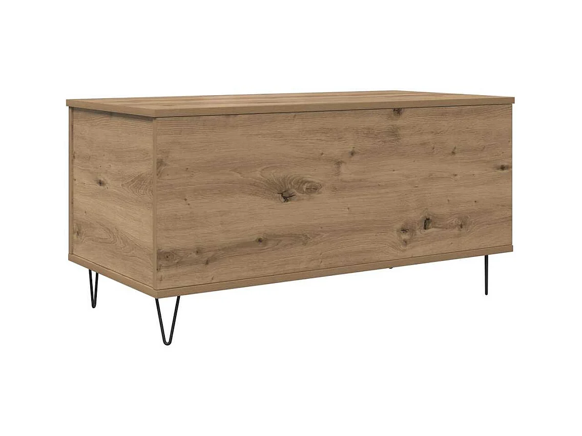 Tavolino da caffè in rovere fatto a mano 90 x 44,5 x 45 cm Legno ingegnerizzato