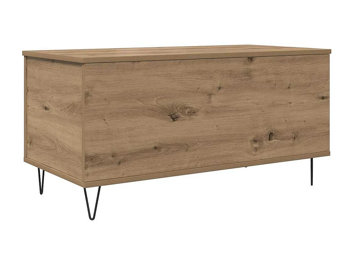 Table basse chêne artisanal 90 x 44.5 x 45 cm Bois d'ingénierie