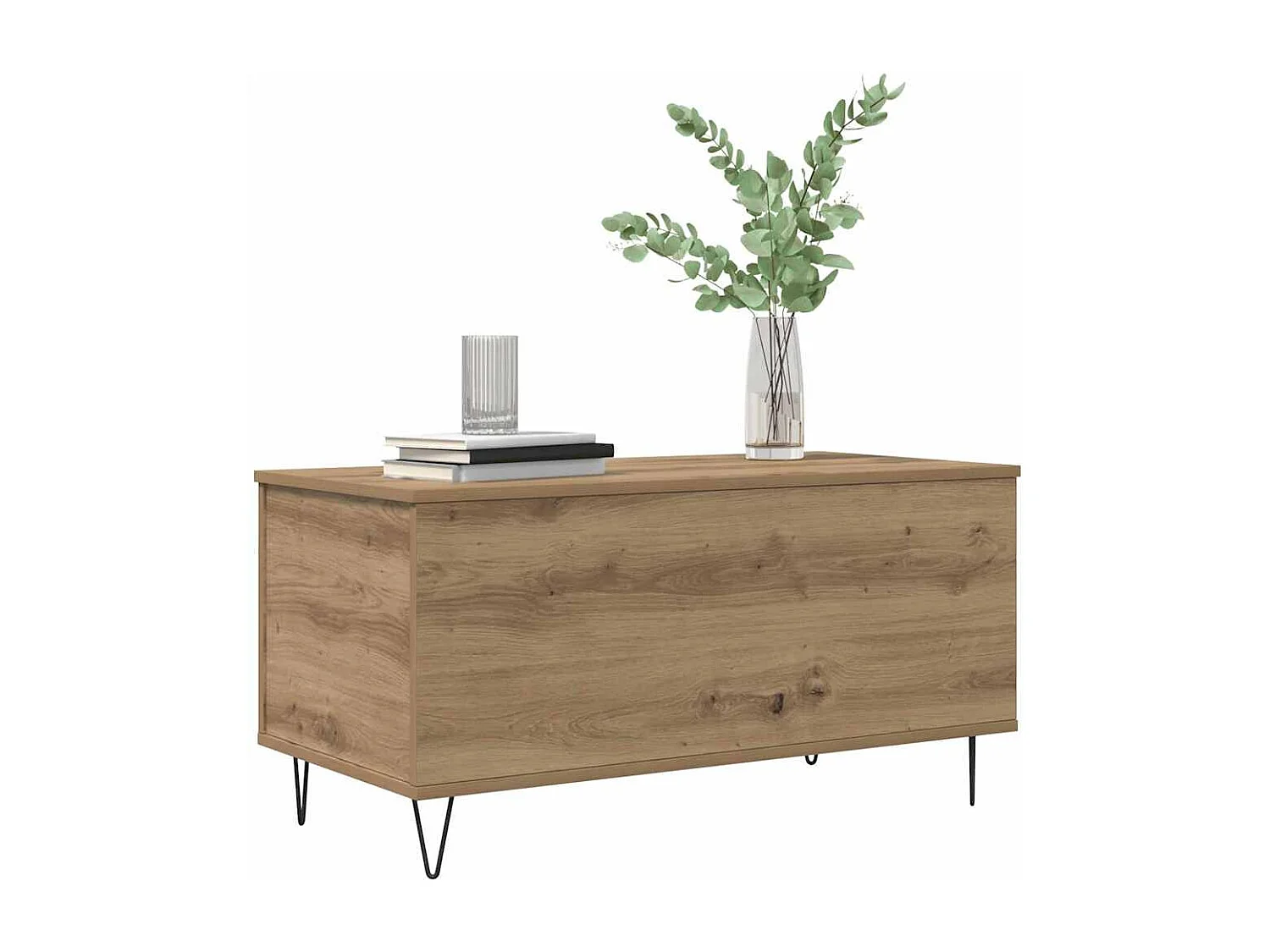 Table basse chêne artisanal 90 x 44.5 x 45 cm Bois d'ingénierie