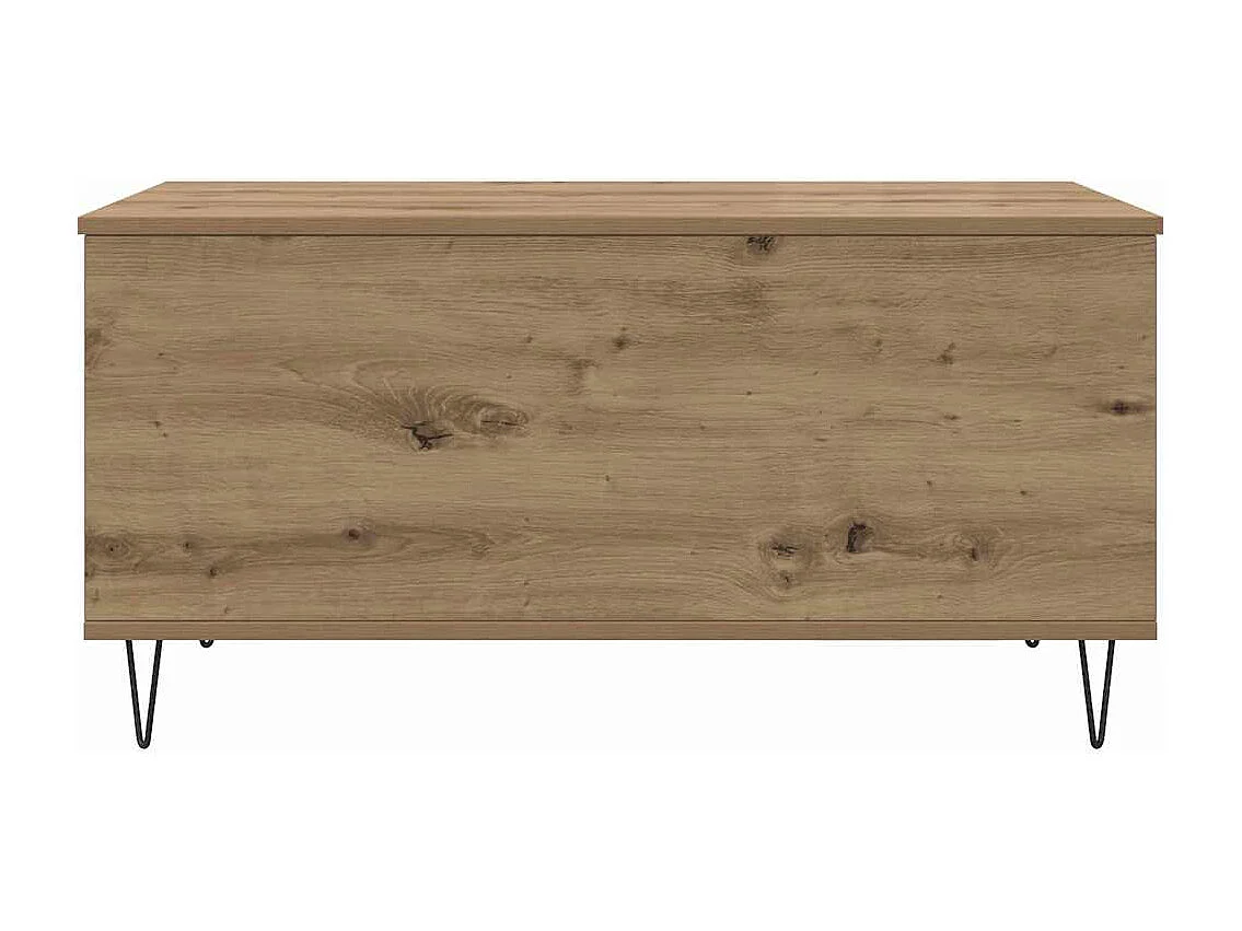 Table basse chêne artisanal 90 x 44.5 x 45 cm Bois d'ingénierie