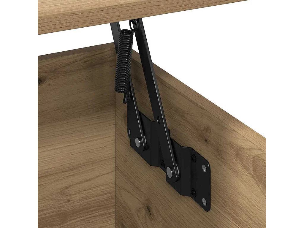 Table basse chêne artisanal 90 x 44.5 x 45 cm Bois d'ingénierie