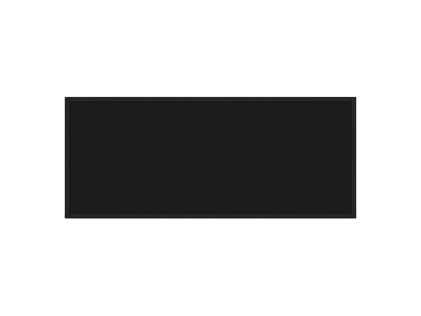 Table basse Noir avec verre noir 120x50x35 cm